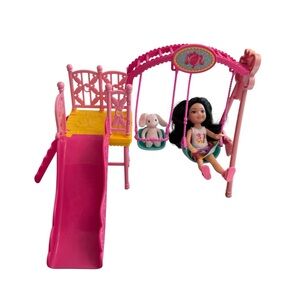 2013 Mattel Barbie Chelsea Swing Set with Slide incl Doll & Bunny